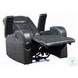 Alair Dark Gray Leather Aire Power Recliner with Bluetooth Speaker and Cooling Cup Holder