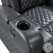 Alair Dark Gray Leather Aire Power Recliner with Bluetooth Speaker and Cooling Cup Holder