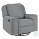 Destiny Gray Linen Glider Swivel Recliner