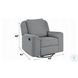 Destiny Gray Linen Glider Swivel Recliner