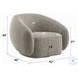 Isabel 2 Tone Brown Boucle Chair with Swivel
