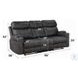 Hirah Dark Gray Polish Microfiber 86" Reclining Sofa