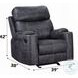 Hirah Dark Gray Polish Microfiber Reclining Living Room Set