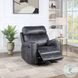 Hirah Dark Gray Polish Microfiber Glider Recliner