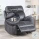 Hirah Dark Gray Polish Microfiber Glider Recliner