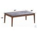 Bevis Engineered Stone and Walnut Rectangular Coffee Table