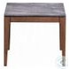 Bevis Engineered Stone and Walnut Square End Table