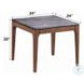 Bevis Engineered Stone and Walnut Square End Table