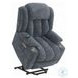 Omarion Blue Chenille Power Recliner with Lift, Heating and Massage