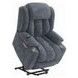 Omarion Blue Power Lift Recliner with Heating Massage and USB Charging