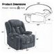 Omarion Blue Power Lift Recliner with Heating Massage and USB Charging