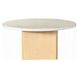 Qwin White and Oak Marble Top Occassional Table Set