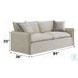 Upendo Beige Linen Living Room Set with 2 Pillows
