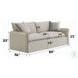 Upendo Beige Linen Living Room Set with 2 Pillows