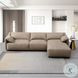 Veata Light Brown Suede Sectional Sofa