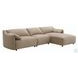 Veata Light Brown Suede Sectional Sofa