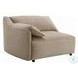 Veata Light Brown Suede Sectional Sofa
