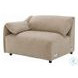 Veata Light Brown Suede Sectional Sofa