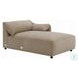 Veata Light Brown Suede Sectional Sofa