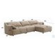 Veata Light Brown Suede Sectional Sofa