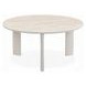 Ingram White and Light Gray Round Sintered Stone Cocktail Table