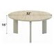 Ingram White and Light Gray Round Sintered Stone Cocktail Table