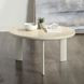 Ingram White and Light Gray Round Sintered Stone Cocktail Table