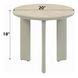 Ingram Beige and Light Gray Round Sintered Stone Top End Table