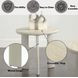 Ingram Beige and Light Gray Round Sintered Stone Top End Table