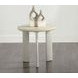 Ingram Beige and Light Gray Round Sintered Stone Top End Table