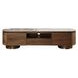 Willene White and Dark Oak 71" Ceramic Top TV Stand