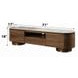 Willene White and Dark Oak 71" Ceramic Top TV Stand