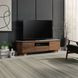 Willene White and Dark Oak 71" Ceramic Top TV Stand