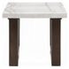 Edwyn White and Espresso Square Marble Top End Table