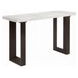 Edwyn White and Espresso Marble Top Occassional Table Set