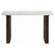 Edwyn White and Espresso Marble Top Occassional Table Set