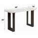 Edwyn White and Espresso Rectangular Marble Top Sofa Table