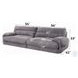 Cadenza Gray Corduroy 112" Sofa