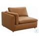 Brighton Brown Top Grain Leather Modular Sectional