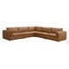 Brighton Brown Top Grain Leather Modular Sectional