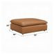 Brighton Brown Leather Upholstered Rectangular Ottoman