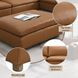 Brighton Brown Leather Upholstered Rectangular Ottoman