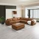 Brighton Brown Leather Upholstered Rectangular Ottoman
