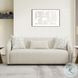 Etienne Beige Linen Living Room Set with 3 Pillows