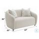 Etienne Beige Linen 67" Loveseat with 3 Pillows