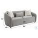 Etienne Gray Linen 84" Sofa with 3 Pillows