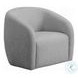 Etienne Gray Linen Chair with Swivel