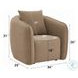 Keith Brown Chenille Chair with Pillow