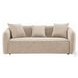 Keith Beige Chenille 79" Sofa with 3 Pillows