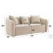 Keith Beige Chenille 79" Sofa with 3 Pillows